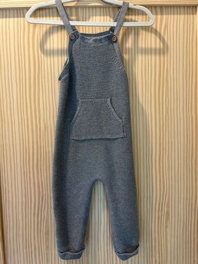 Carter's Gray Knit Overalls with Front Pocket